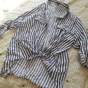 Size 2X Flowy Striped Top